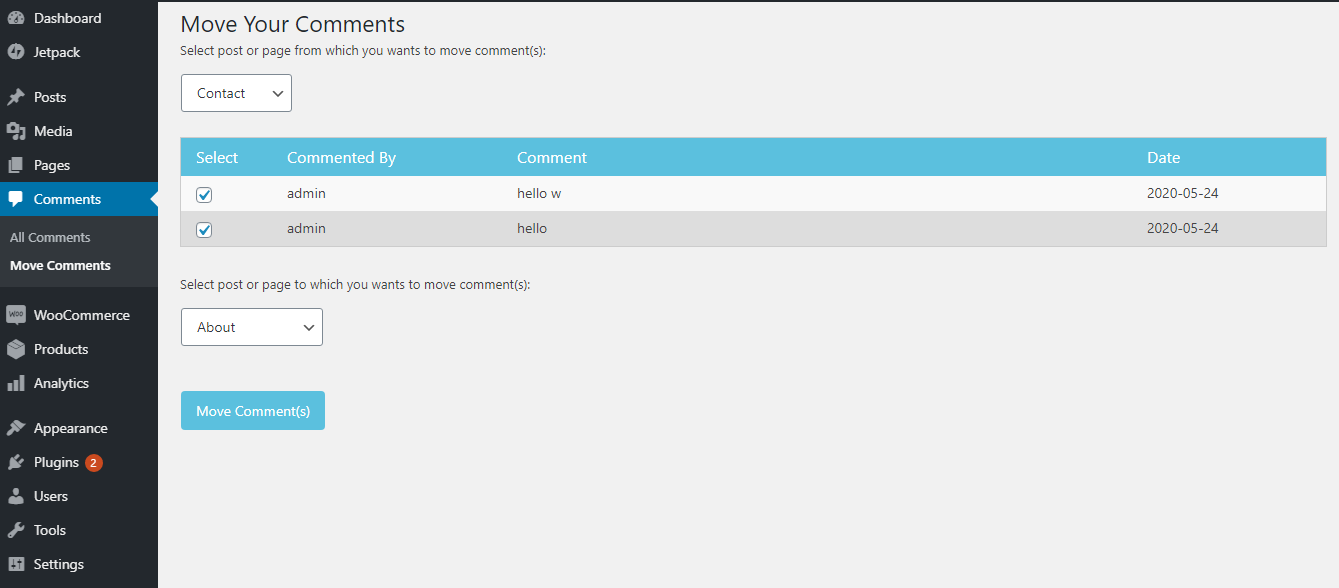 Comments Mover